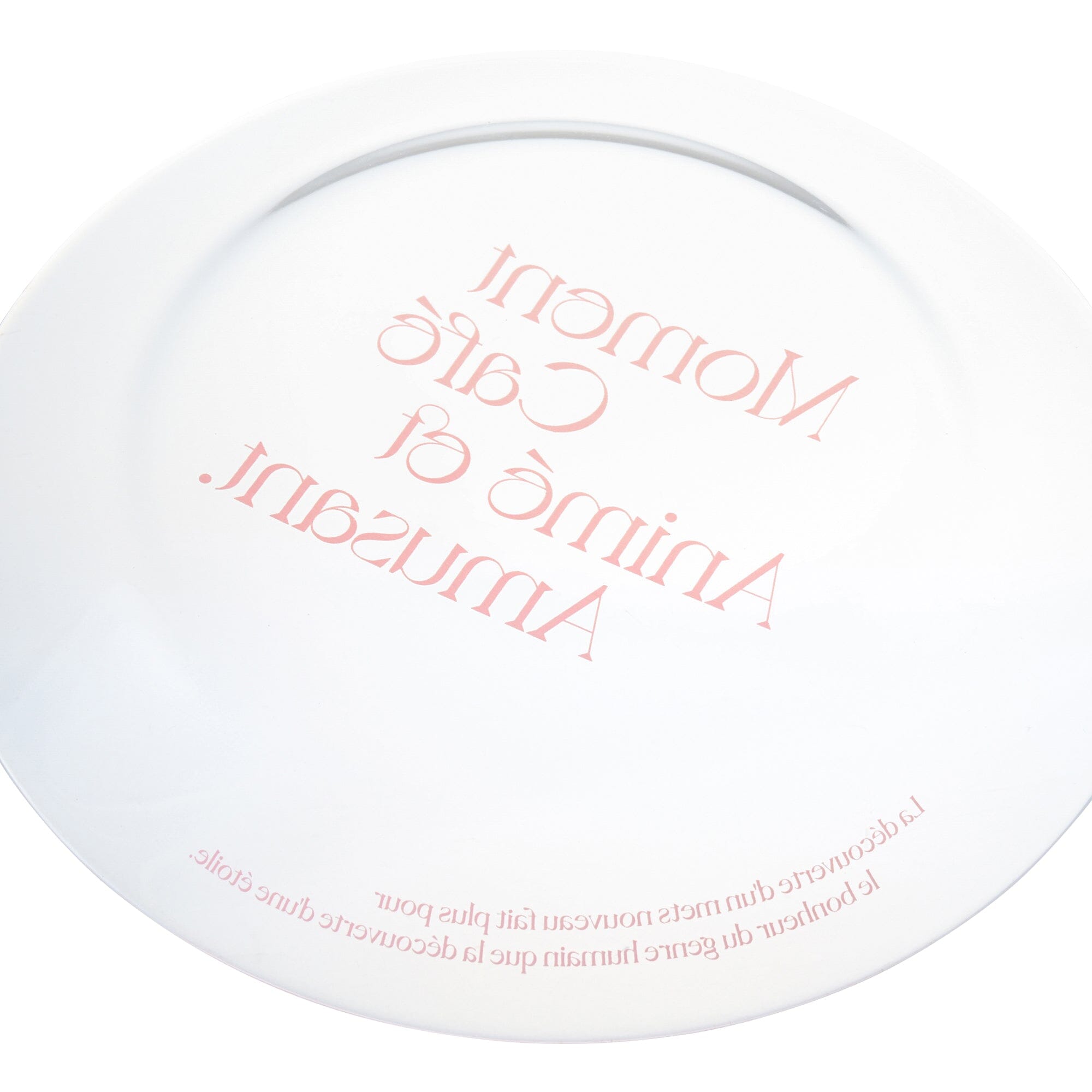 Typo Glass Plate Pink