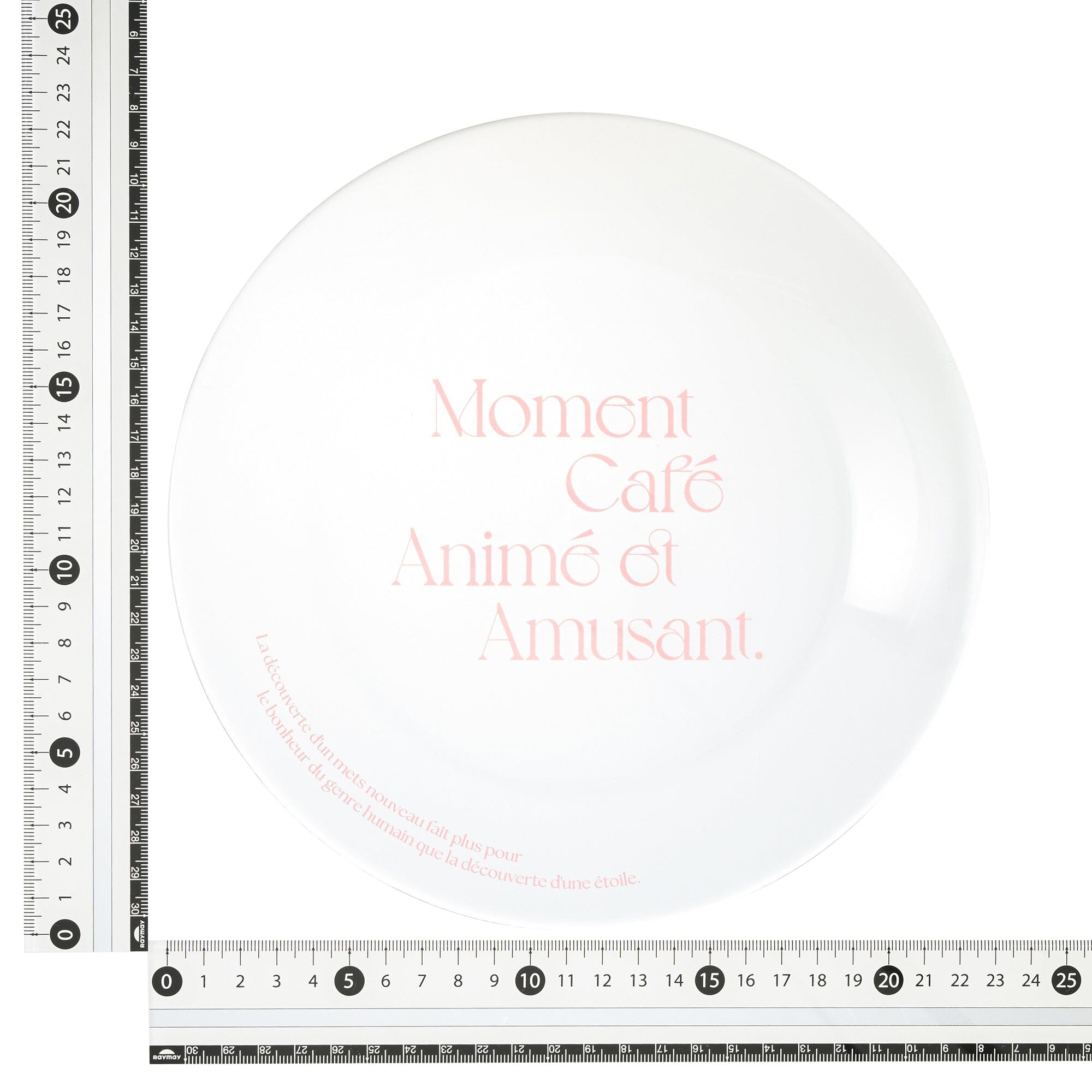 Typo Glass Plate Pink