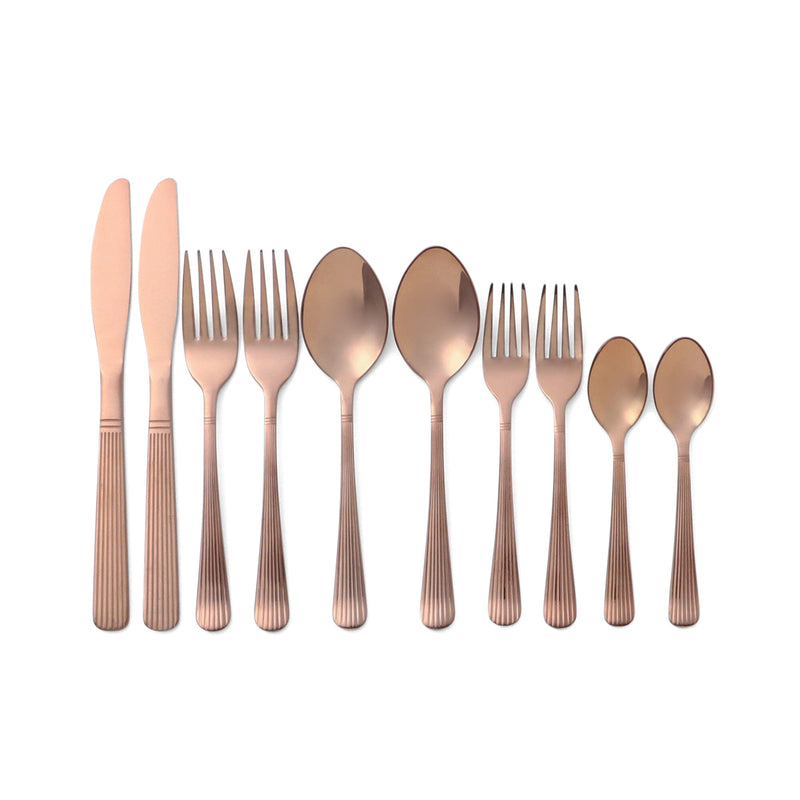 Cutlery 10Pcs Stainless  Copper
