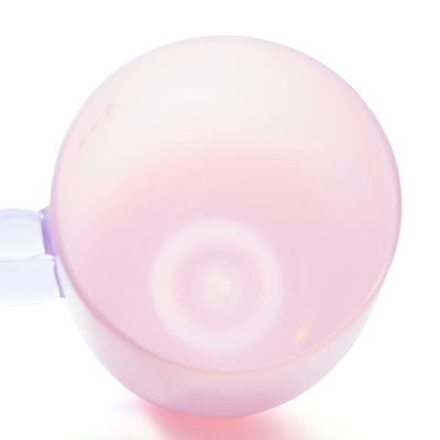 Milky White Heat-Resistant Glass Mug Pink