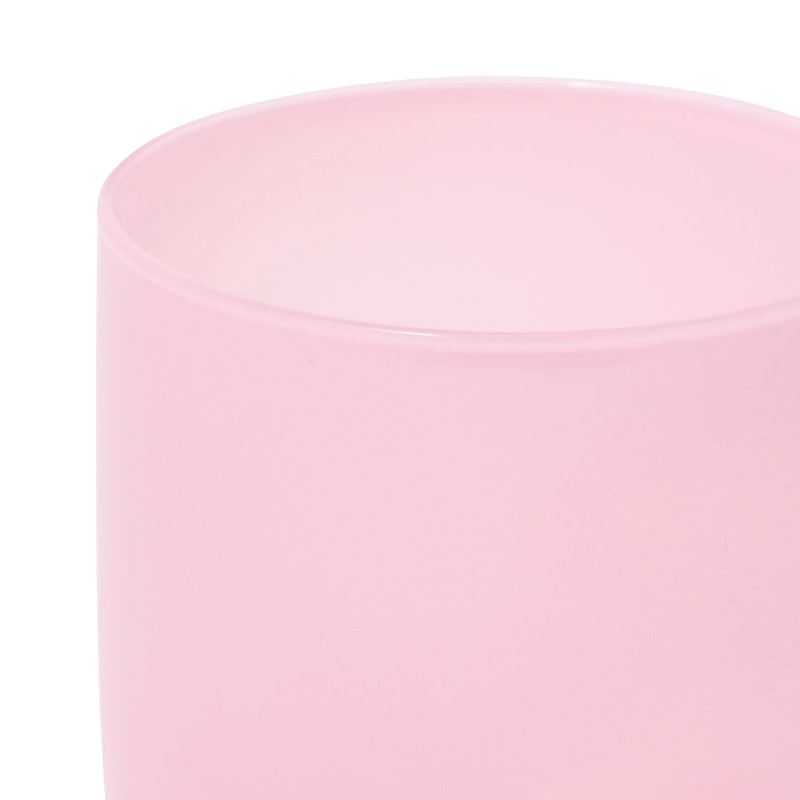 Milky White Heat-Resistant Glass Mug Pink