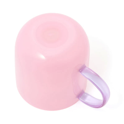 Milky White Heat-Resistant Glass Mug Pink