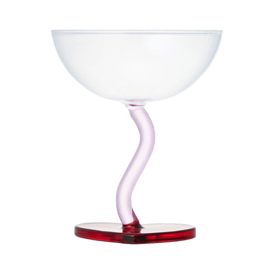 Heart Dessert Glass Red