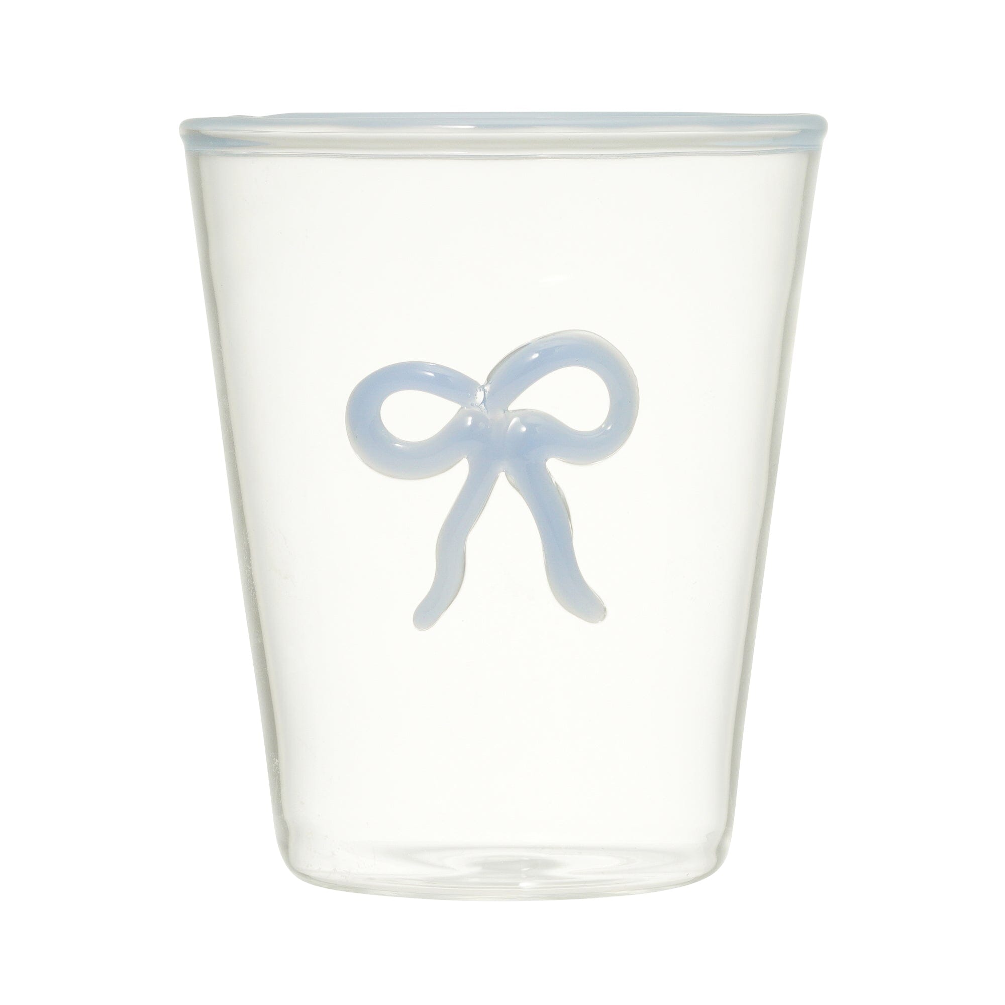 Ribbon 絲帶玻璃水杯 (藍色)