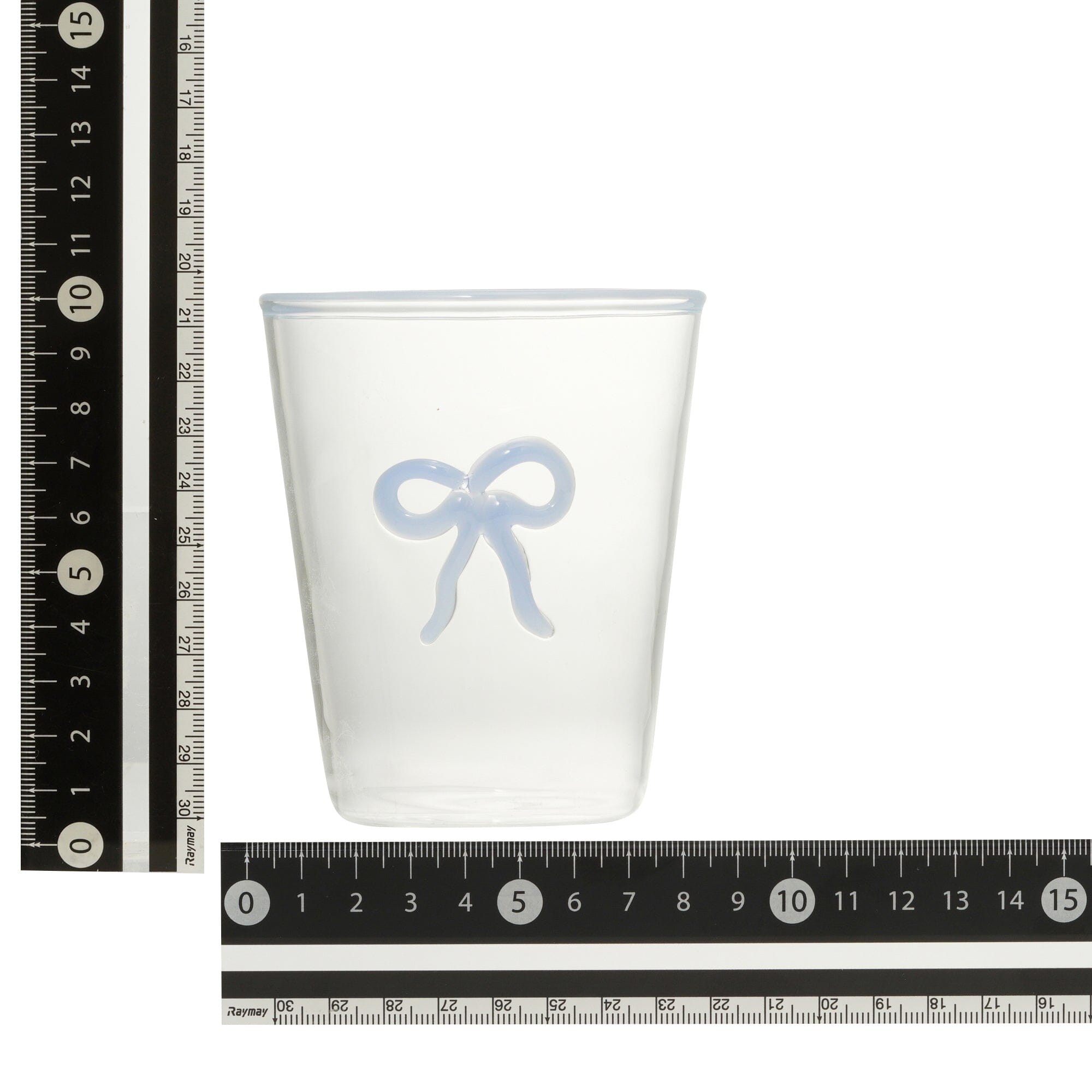 Ribbon 絲帶玻璃水杯 (藍色)