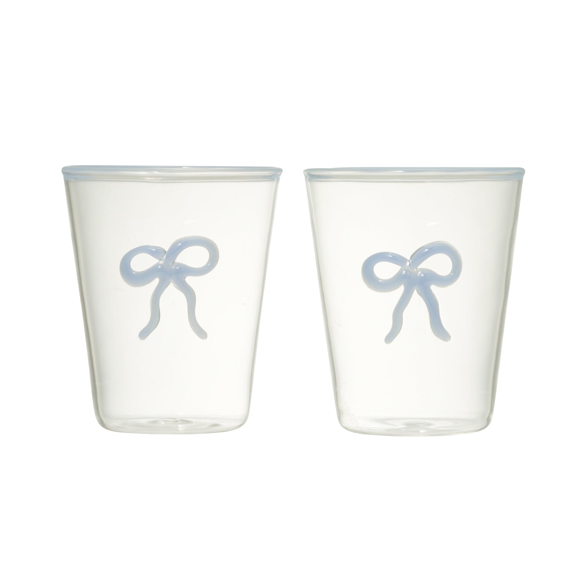Ribbon 絲帶玻璃水杯 (藍色)