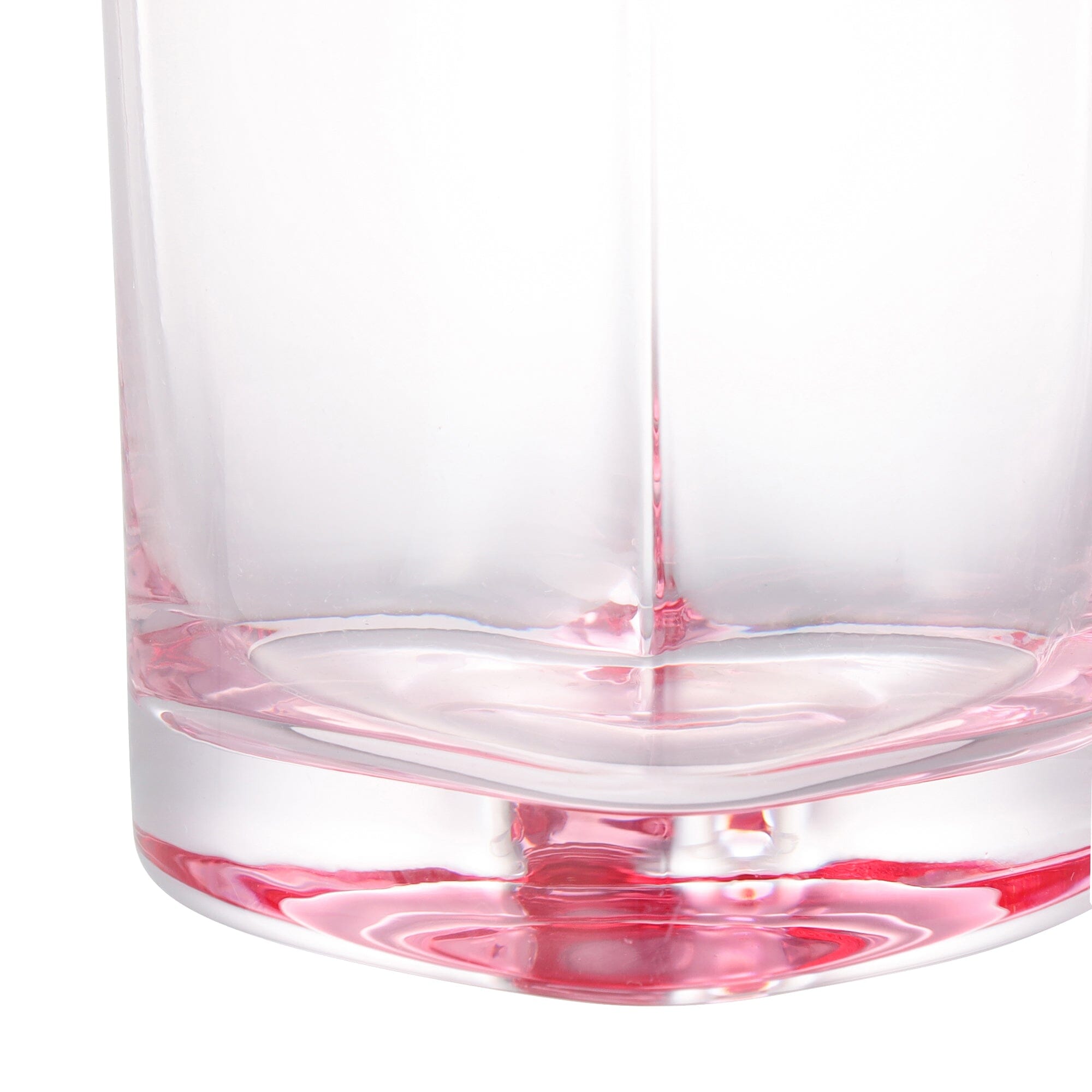 Heart-Shaped Glass Tumbler With Straw Pink
