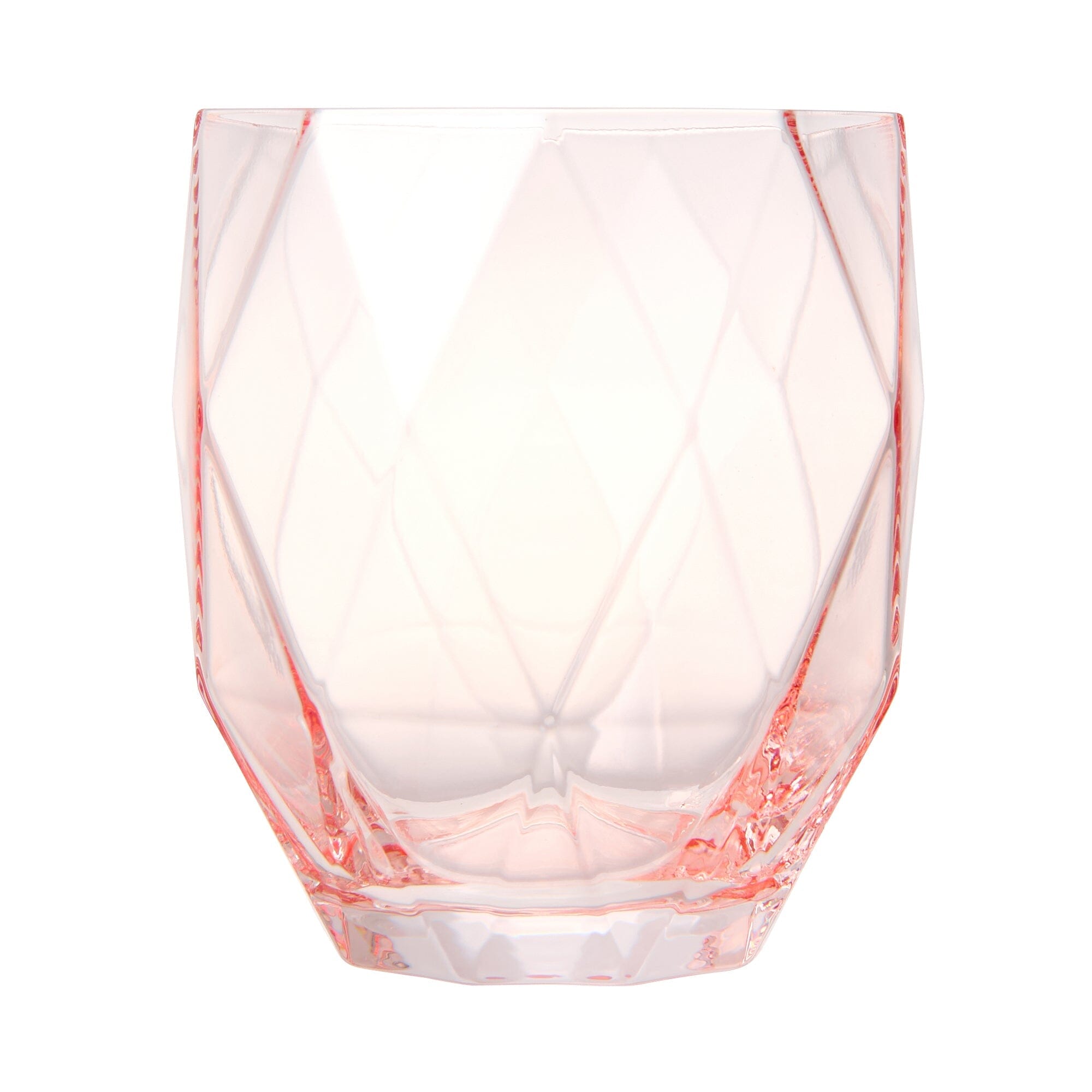 Diamond Glass Tumbler Pink