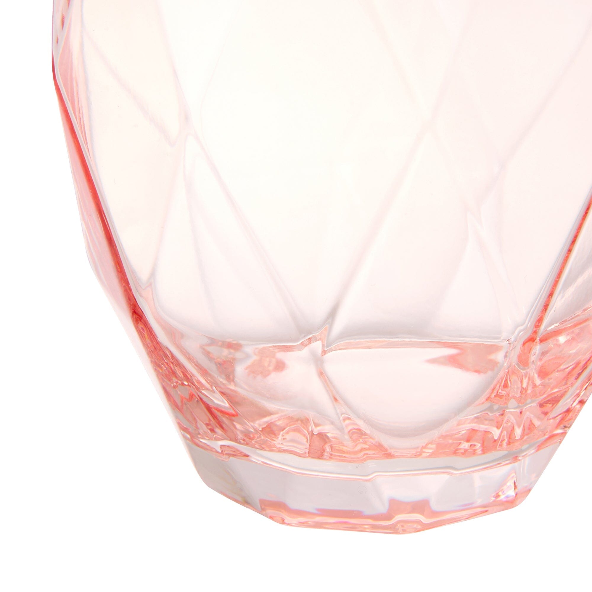 Diamond Glass Tumbler Pink