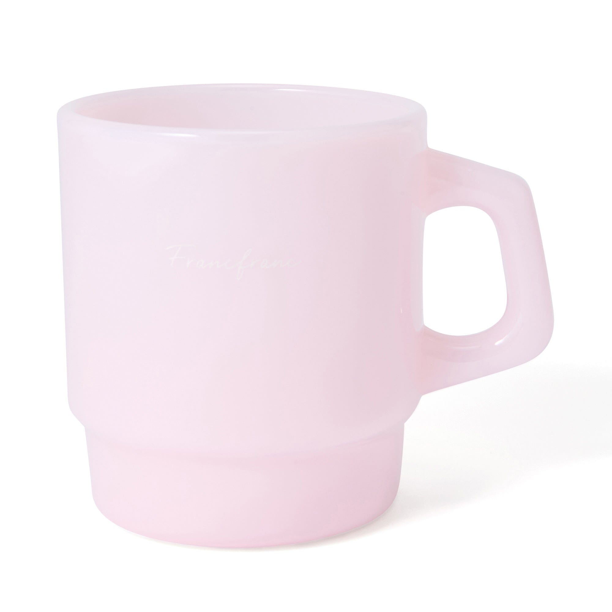 Milk Glass Mug Pink