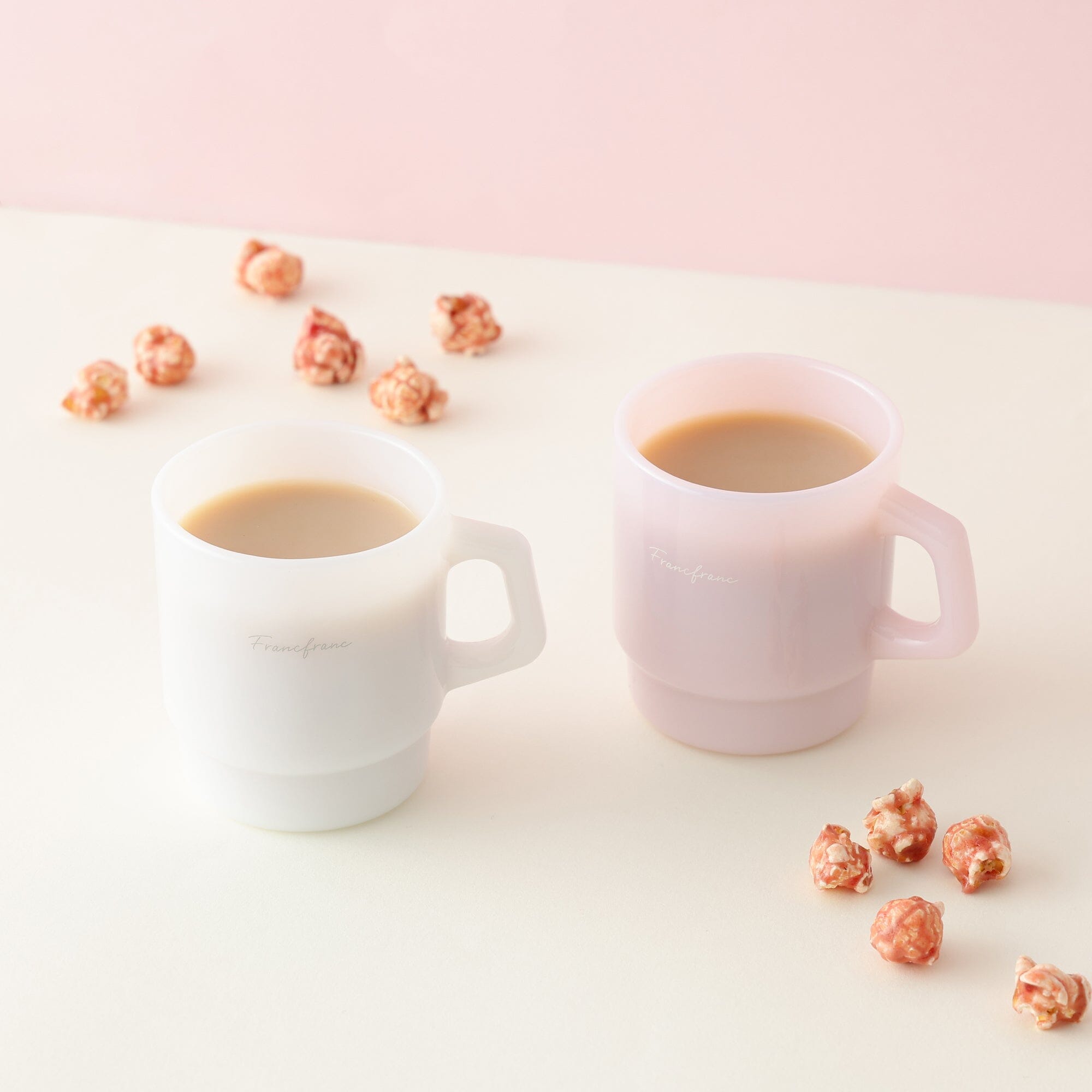 Milk Glass Mug Pink