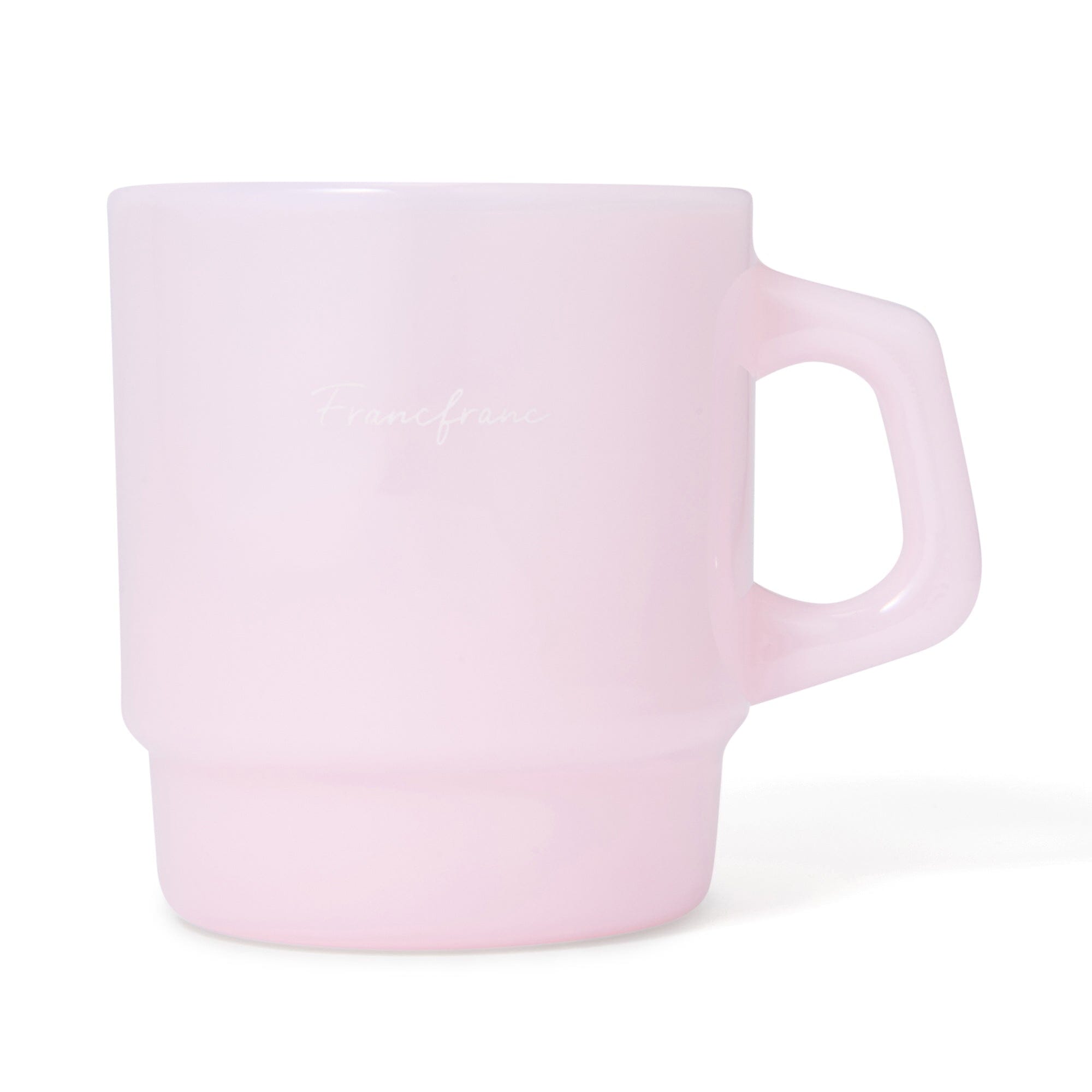 Milk Glass Mug Pink