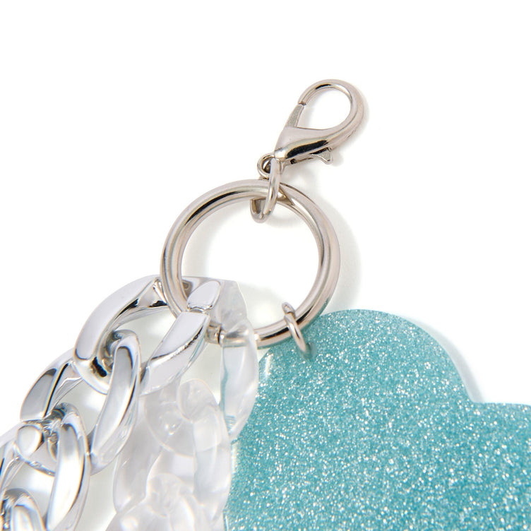 Charm Glitter Heart Blue