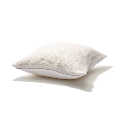 Mohair Beads Cushion Cover 450 X 450 White