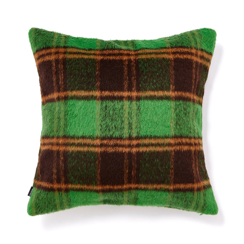 Checked Cushion Cover 450 X 450 Green X Brown