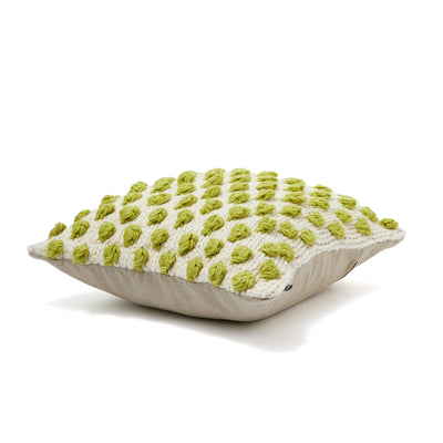 Knit Knot Cushion Cover 450 X 450 Light Green