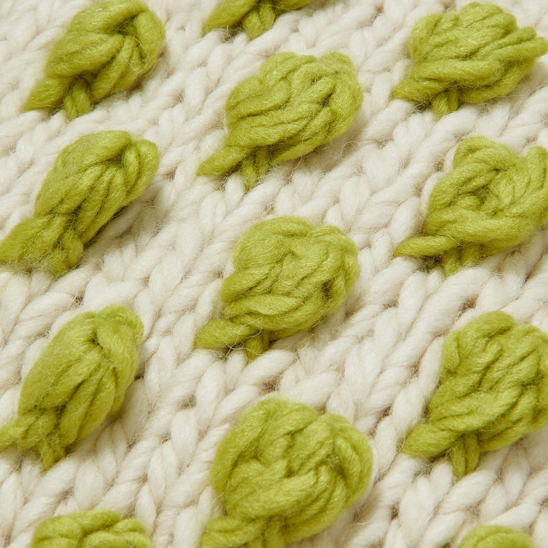 Knit Knot Cushion Cover 450 X 450 Light Green