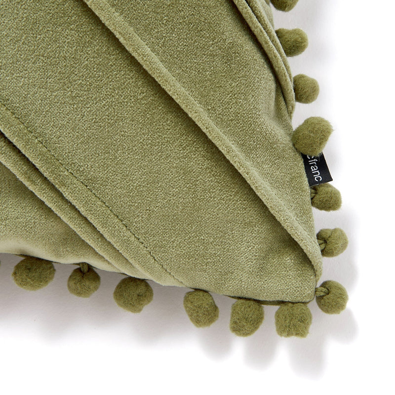 Velvet Line Cushion Cover 450 X 450 Green