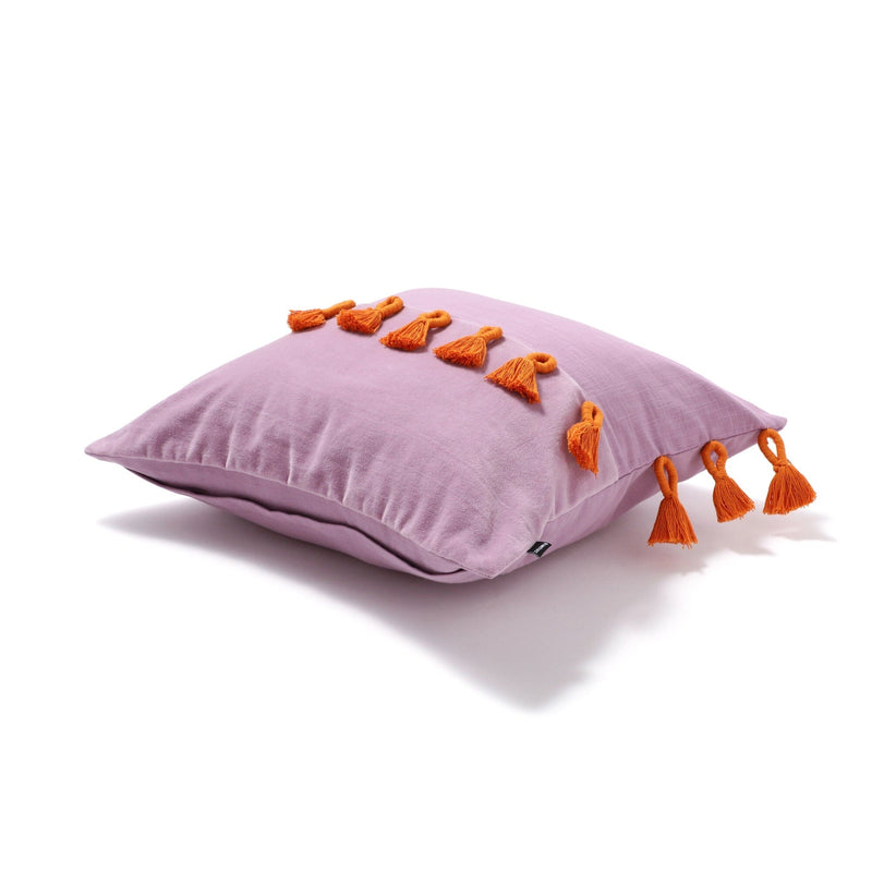 Solid Tassel Cushion Cover 450 x 450  Purple