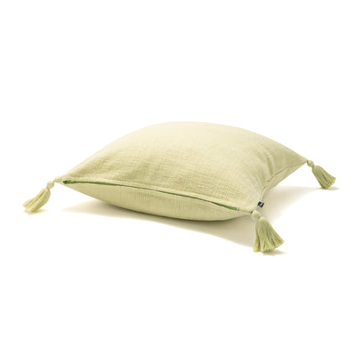 Solid Slub Cushion Cover 450 x 450  Light Green