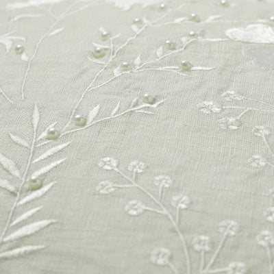 Linen Pearl Cushion Cover 450 x 450  Light Green