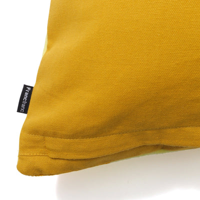 Vlvt Strp Cushion Cover 450 x 450  Yellow x Light Yellow