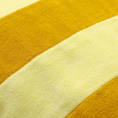 Vlvt Strp Cushion Cover 450 x 450  Yellow x Light Yellow