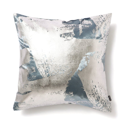 Metallic Pt Cushion Cover 450 x 450  Blue x Silver