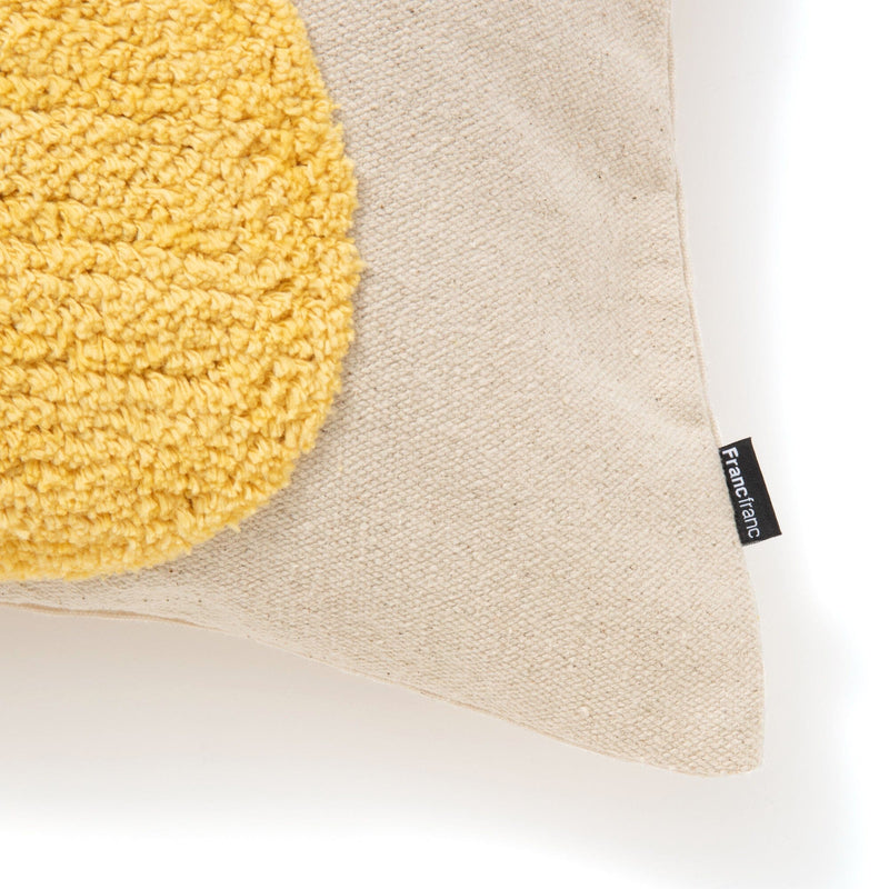 Object Tuft Cushion Cover 450 x 450  Yellow