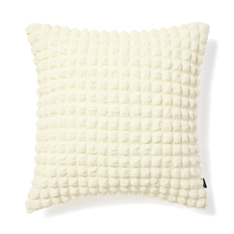Popcorn Waffle Cushion Cover 450 x 450  White
