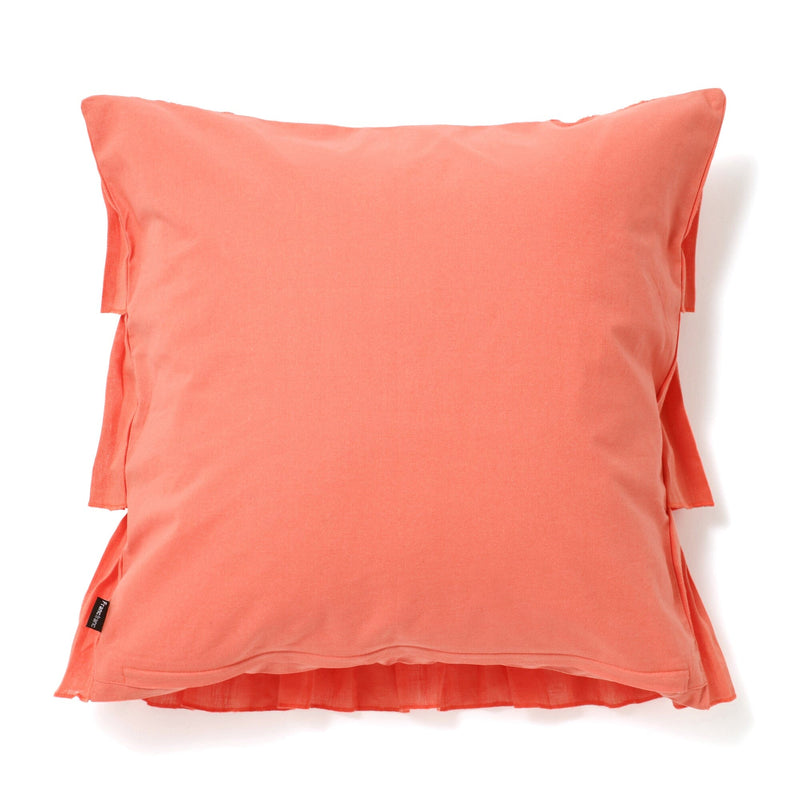 Linen Frill Cushion Cover 450 x 450 Orange