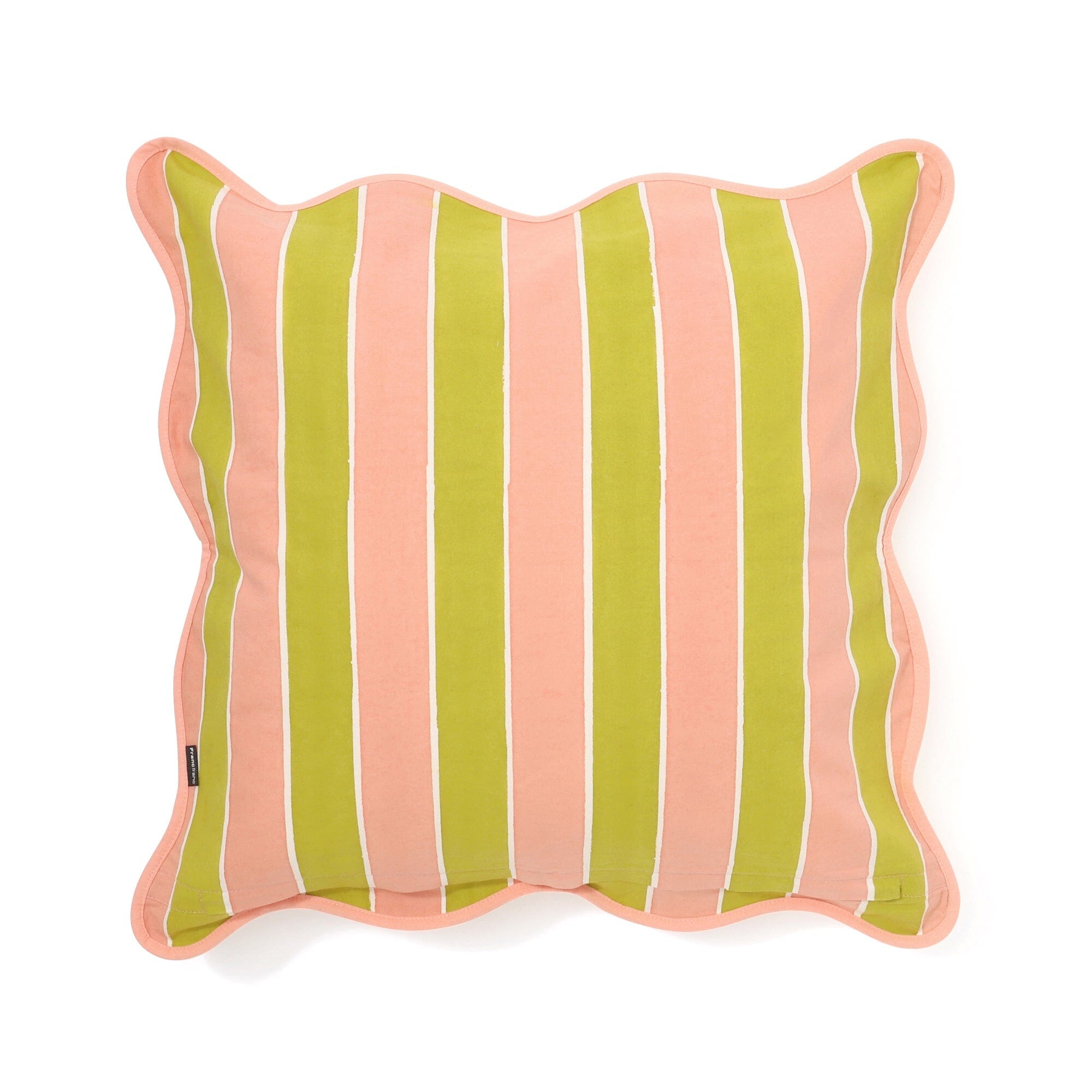 Block Print Cushion Cover 450 X 450 Pink X Green