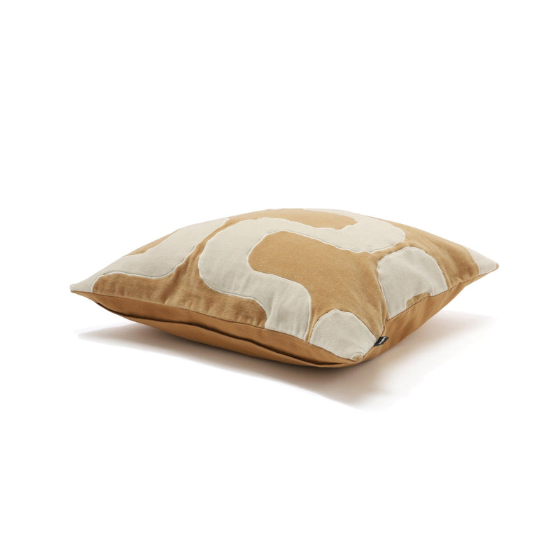 Velvet Geome Cushion Cover 450 X 450 Ivory X Beige