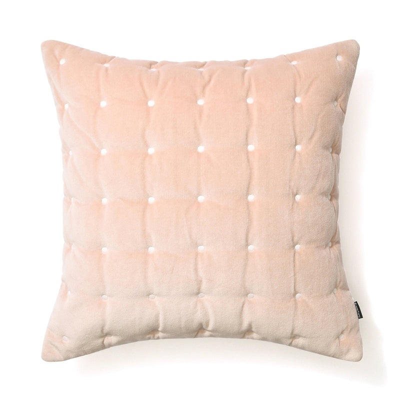 Velvet dot cushion cover 450 x 450 Pink