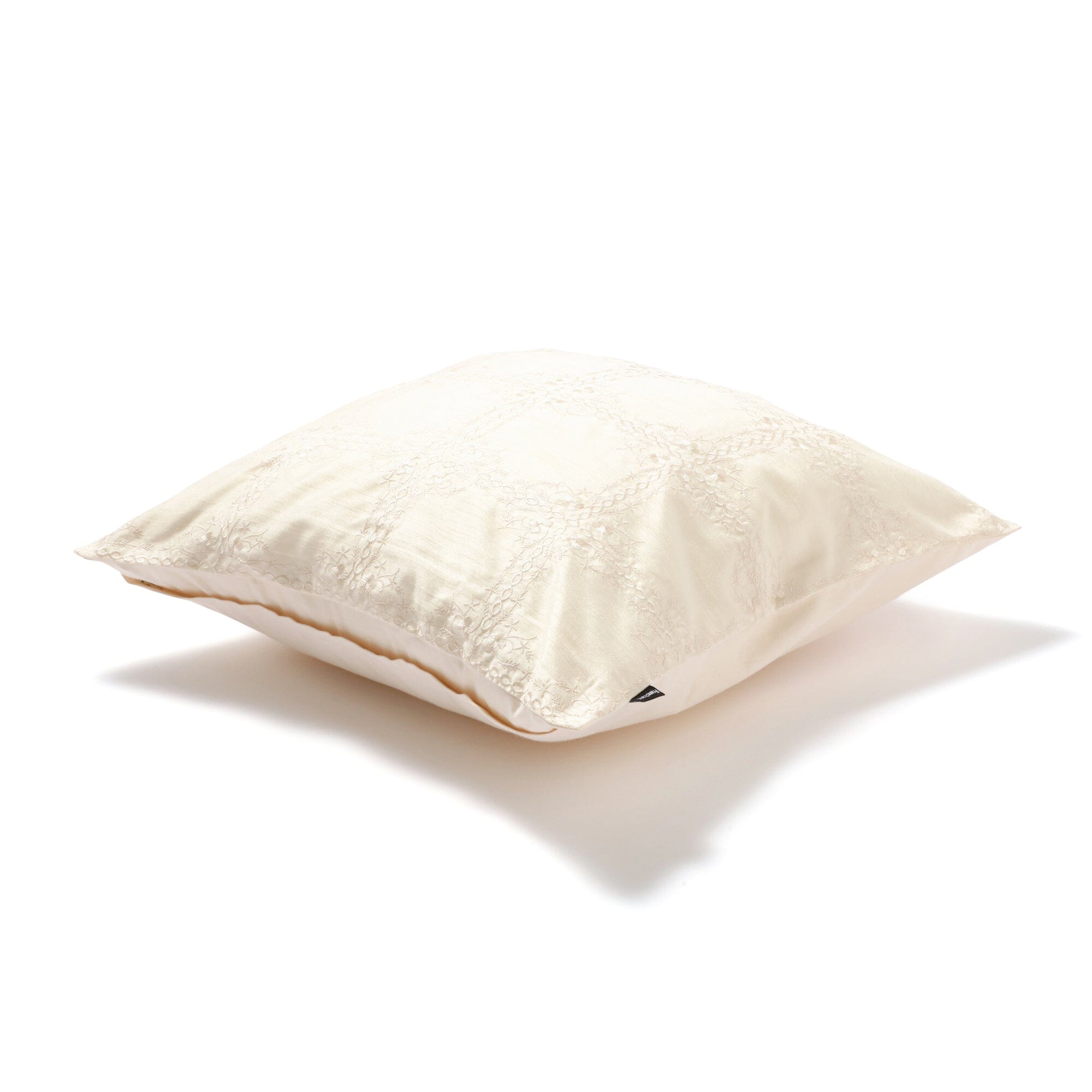 EMB Ornament Cushion Cover 450 x 450 White