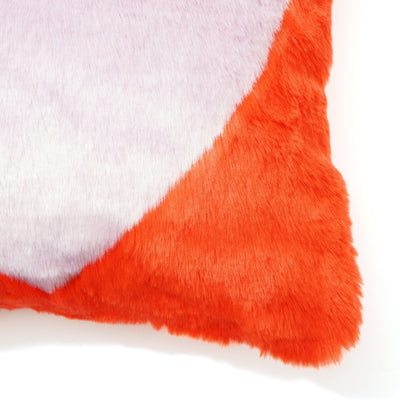 Fur O Cushion Cover 450 X 450 Red X Pink