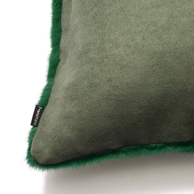 Fur X Cushion Cover 450 X 450 Green