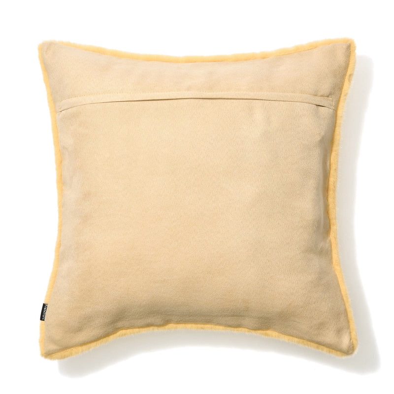 Fur X Cushion Cover 450 X 450 Yellow