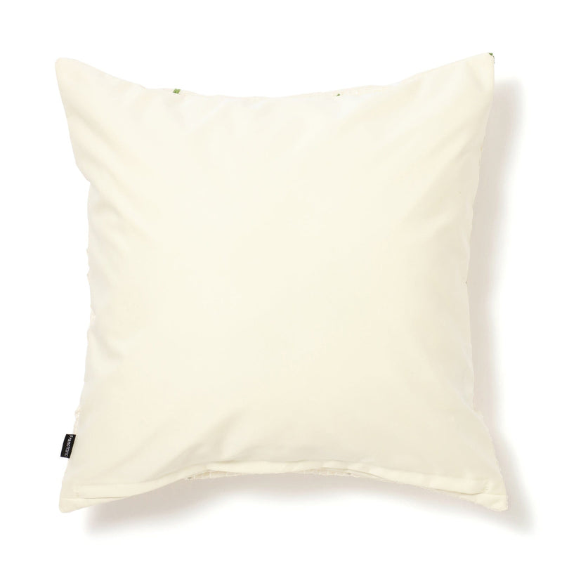 Flower Emb Gathered Cushion Cover 450 X 450 White