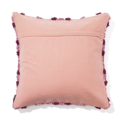 Tuft Check Cushion Cover 450 X 450 Orange X Purple