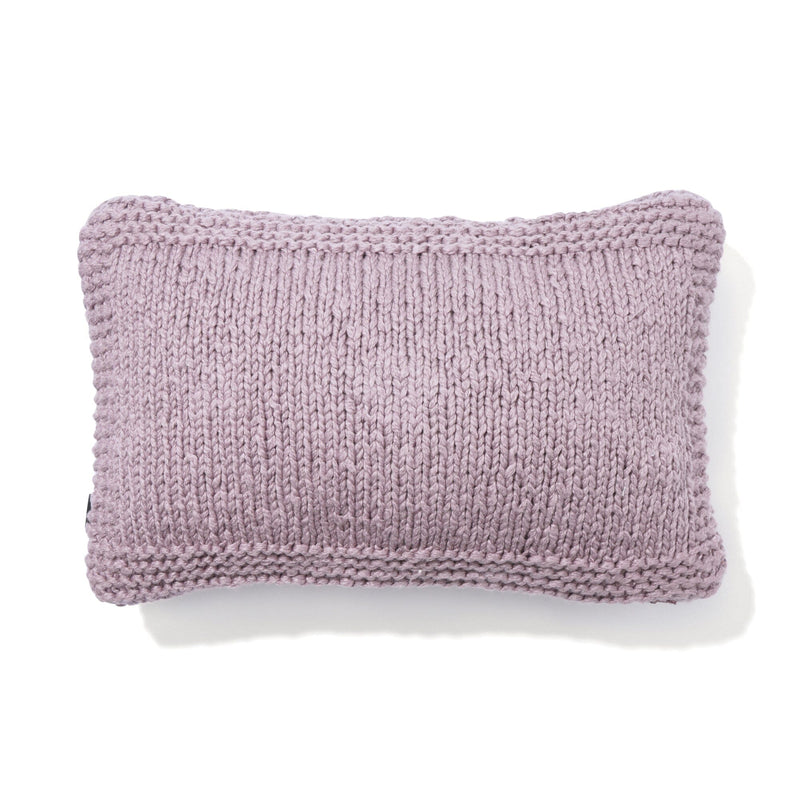 Knit Flower Cushion Cover 400 x 250 Purple