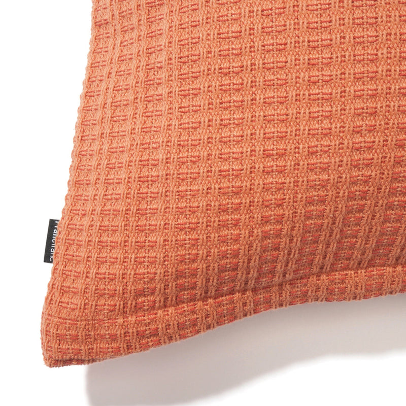 Woven Check Cushion Cover 450 X 450 Orange