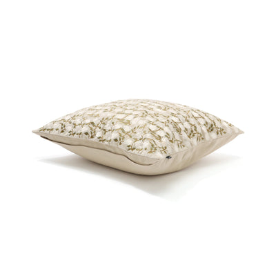 Emb Flower C Cushion Cover 450 X 450 Beige