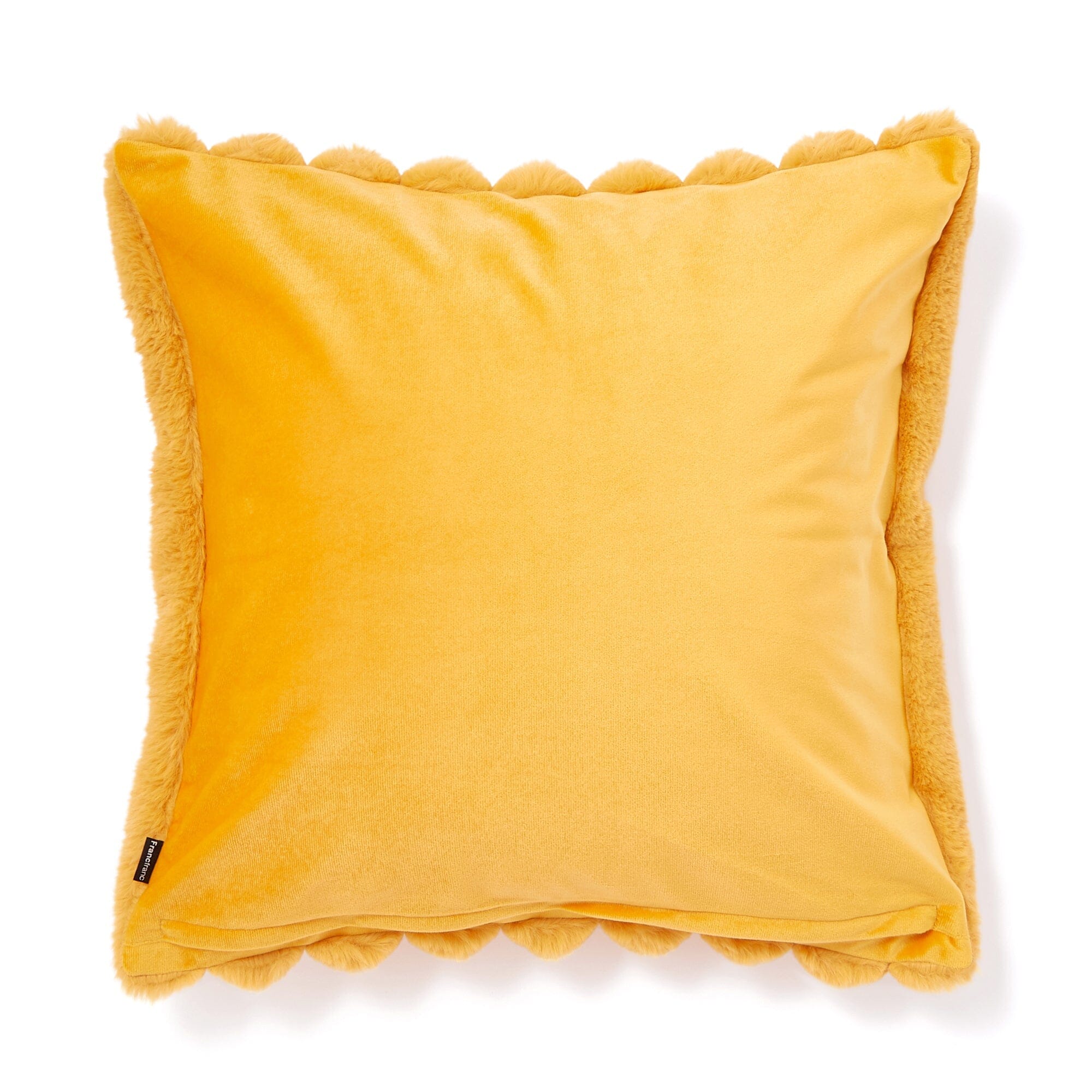 Fur J Cushion Cover 450 X 450 Yellow