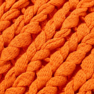 Chunky Knit Cushion Cover 450 X 450 Orange