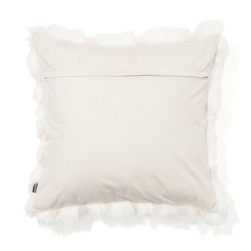 Fur Q Cushion Cover 450 X 450 White X Ivory