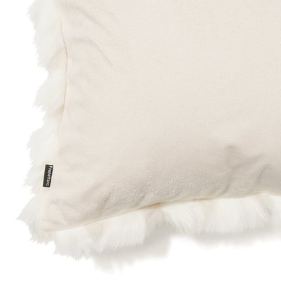 Fur Q Cushion Cover 450 X 450 White X Ivory