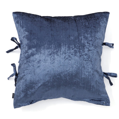 Velvet Ribbon Cushion Cover 450 x 450 Navy