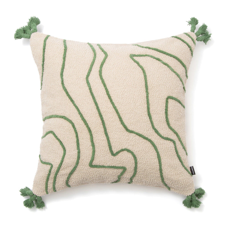 EMB Drawing Cushion Cover 450 x 450 Ivory