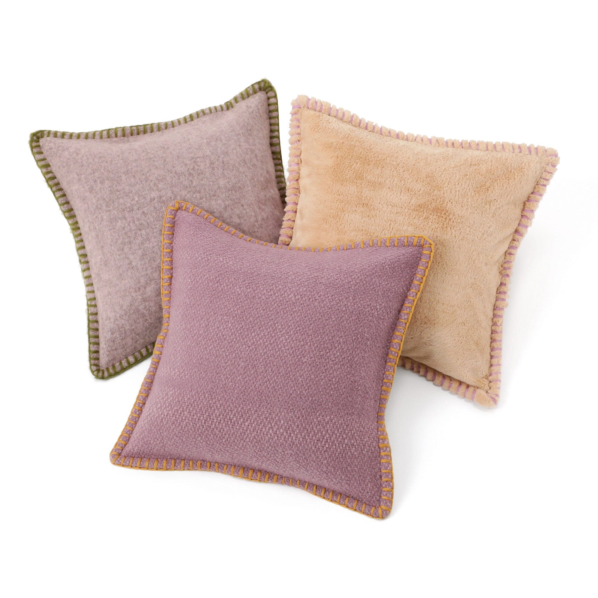 Solid Stitch Cushion Cover 450 x 450 Purple